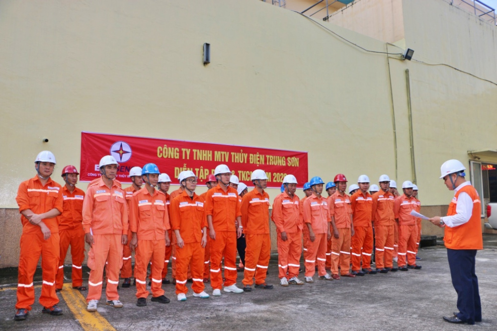 Thủy điện Trung Sơn diễn tập