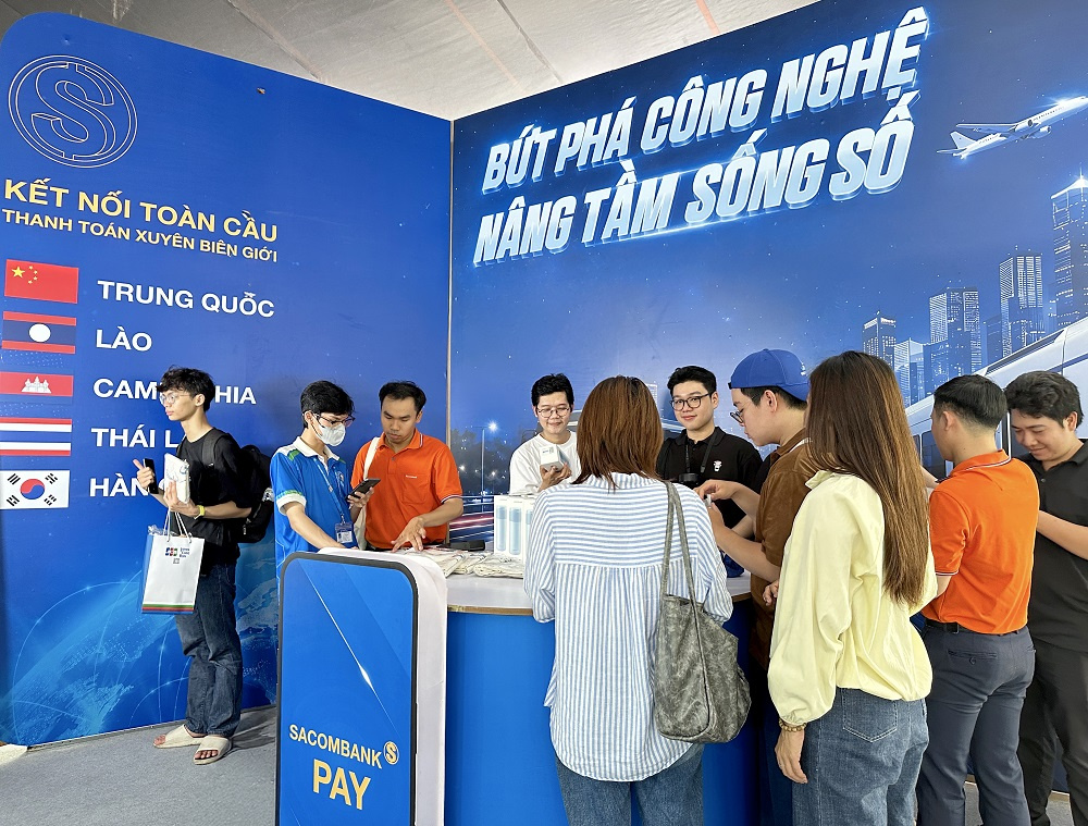 Gian hàng của Ngân hàng Sacombank tại lễ hội tài chính số 2026