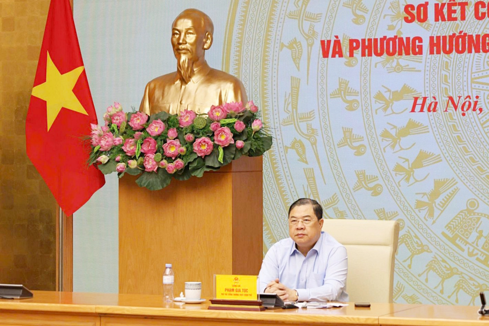 Phó Thủ tướng Thường trực Chính phủ Phạm Gia Túc, Trưởng Ban Chỉ đạo 389 quốc gia chủ trì hội nghị