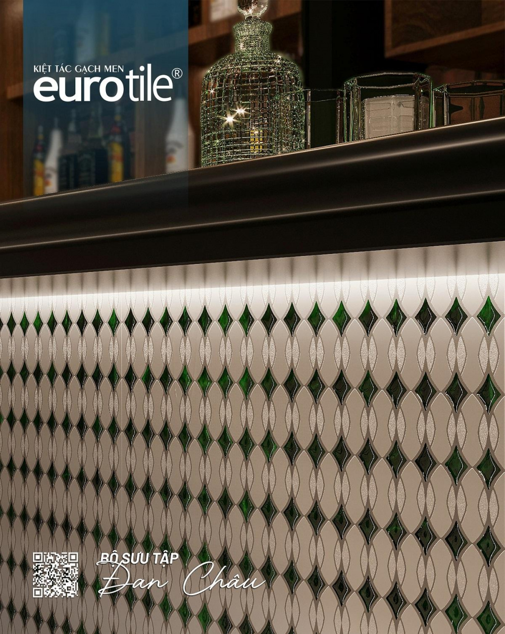 Gạch trang trí Third firing eurotile: Nghệ thuật sắp đặt không gian sống