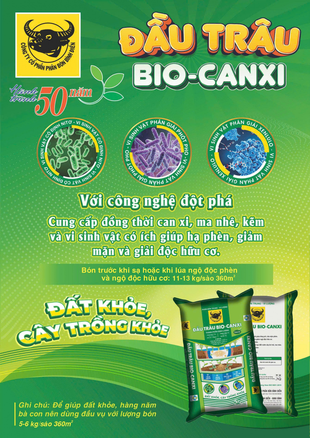 Đầu Trâu Bio-Canxi: Trả dinh dưỡng lại cho đất lúa, hướng tới canh tác xanh