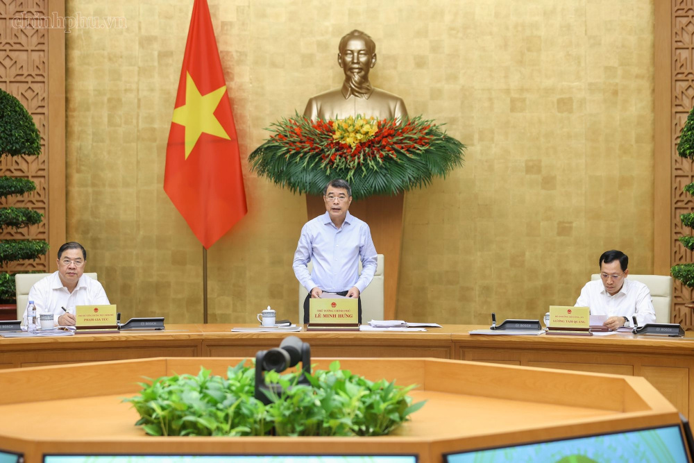 Thủ tướng Chính phủ Lê Minh Hưng chủ trì phiên họp Chính phủ chuyên đề xây dựng pháp luật tháng 7/2026 - Ảnh: VGP/Nhật Bắc