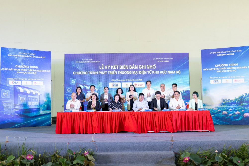 Ký kết Biên bản ghi nhớ hợp tác giữa các Sở Công Thương khu vực Nam Bộ với các nền tảng số và đơn vị cung cấp dịch vụ hỗ trợ thương mại điện tử