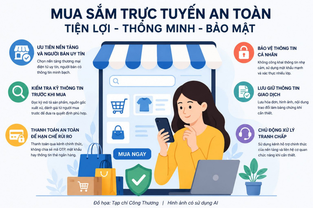 Trang bị kỹ năng để mua sắm an toàn trên thương mại điện tử