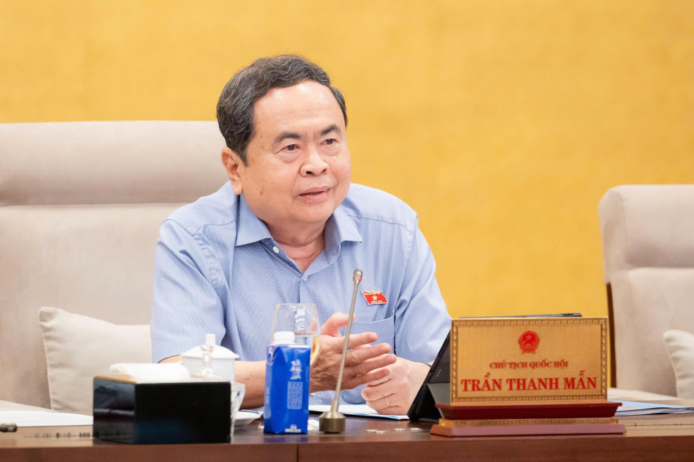 Chủ tịch Quốc hội Trần Thanh Mẫn chủ trì phiên họp - Ảnh: Cổng TTĐT Quốc hội