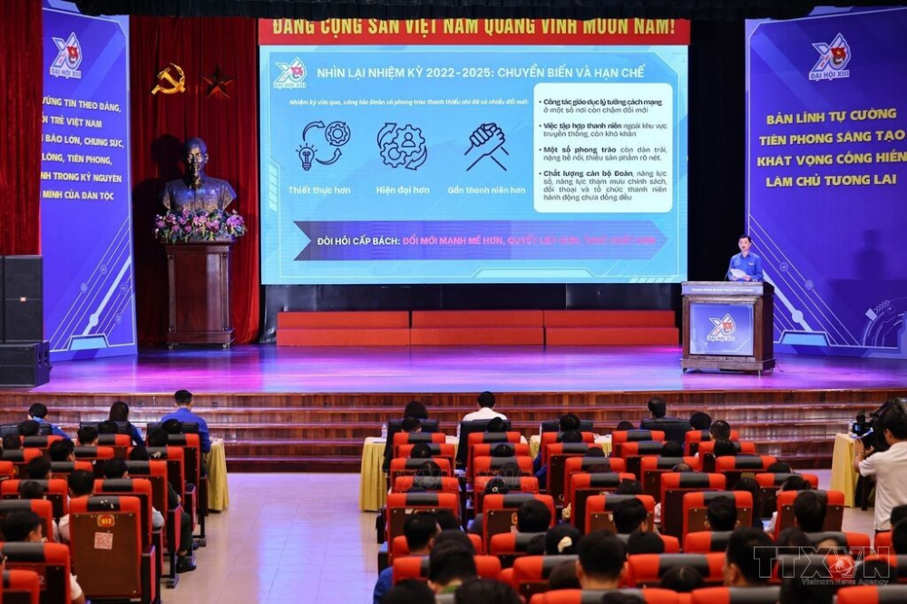 Quang cảnh Hội nghị nghiên cứu, học tập, quán triệt Nghị quyết Đại hội Đoàn toàn quốc lần thứ XIII, nhiệm kỳ 2026 – 2031. Ảnh: Minh Đức – TTXVN