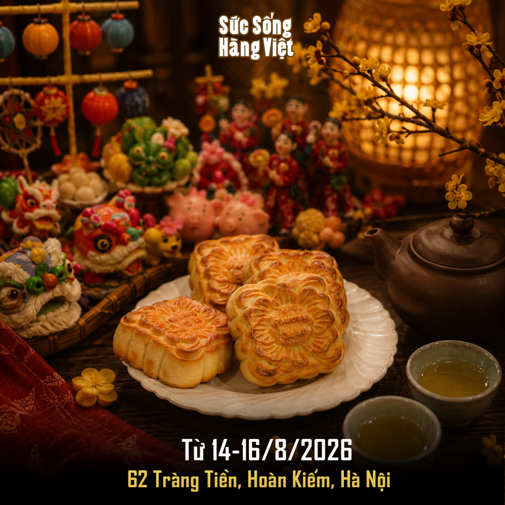 “Sức sống hàng Việt” số 11 với chủ đề “Rằm rộ phố cổ – Hà Nội trong tôi” sẽ diễn ra từ ngày 14-16/8 tại 62 Tràng Tiền, góp thêm những hương vị, sắc màu và trải nghiệm mang dấu ấn Hà Nội vào không khí chuẩn bị đón Rằm Tháng Tám giữa phố Tràng Tiền.