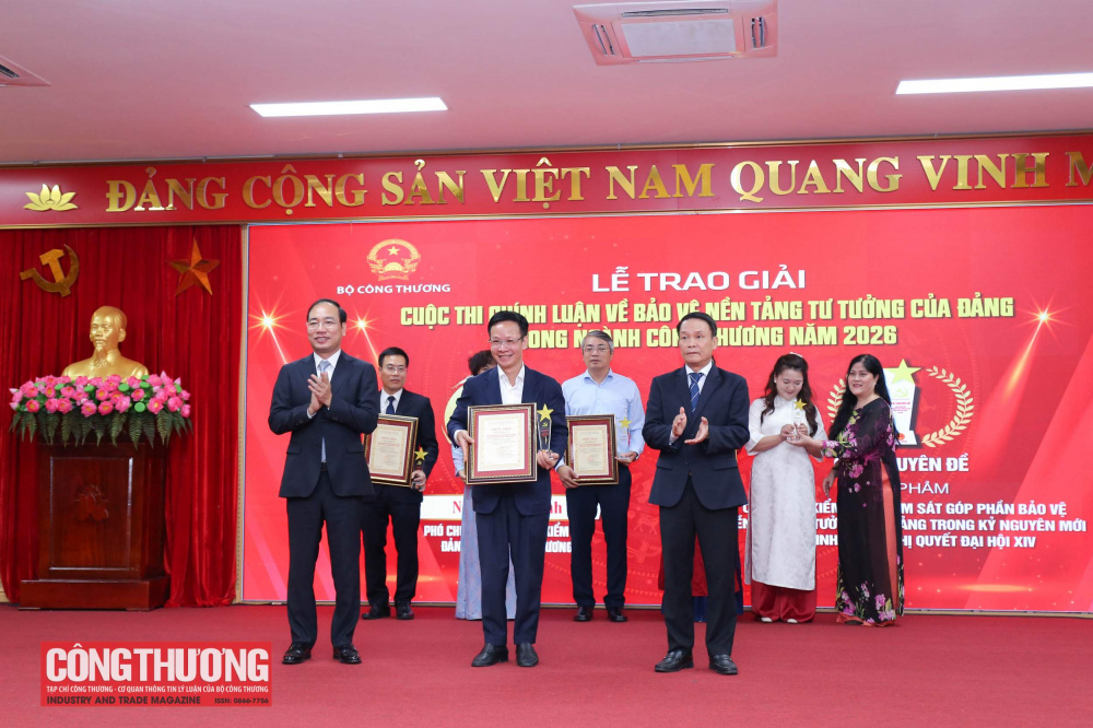 Bộ Công Thương trao giải Cuộc thi chính luận về bảo vệ nền tảng tư tưởng của Đảng trong ngành Công Thương năm 2026