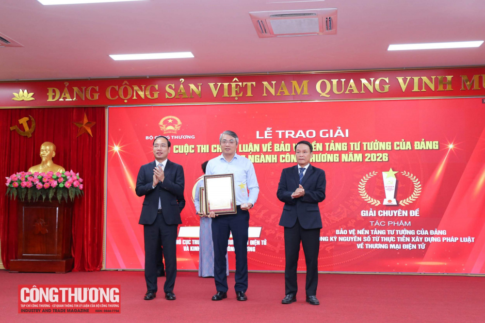 Bộ Công Thương trao giải Cuộc thi chính luận về bảo vệ nền tảng tư tưởng của Đảng trong ngành Công Thương năm 2026