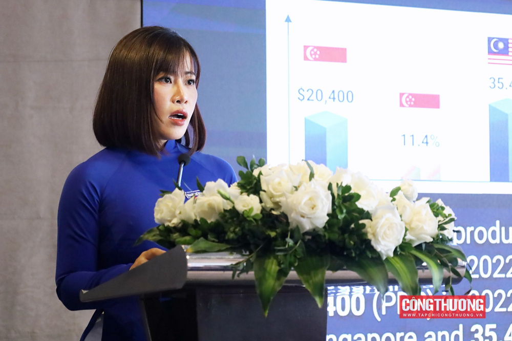 Bà Nguyễn Ngọc Tâm, Bí thư Đoàn Thanh niên Bộ Công Thương, Phó Chánh phòng Cục Quản lý và Phát triển thị trường trong nước chia sẻ