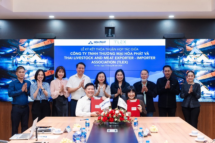 Lễ ký kết thỏa thuận hợp tác giữa Công ty TNHH Thương mại Hòa Phát và Thai Livestock Meat Exporter- Importer Association (TLEX)