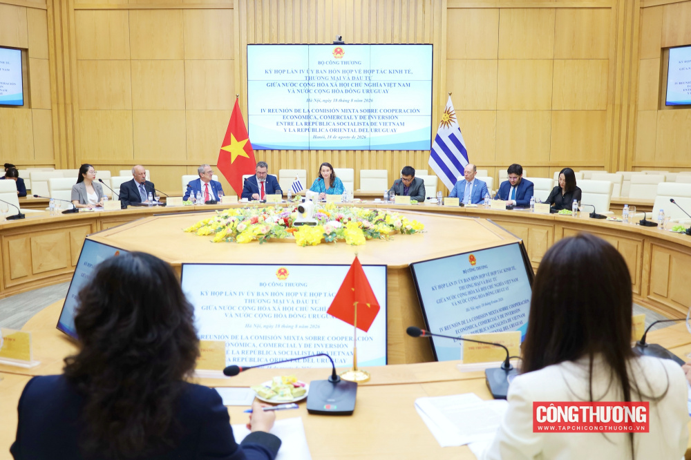Kỳ họp lần IV Ủy ban Hỗn hợp về Hợp tác kinh tế, thương mại và đầu tư Việt Nam - Uruguay diễn ra vào ngày 18/8/2026 tại Hà Nội