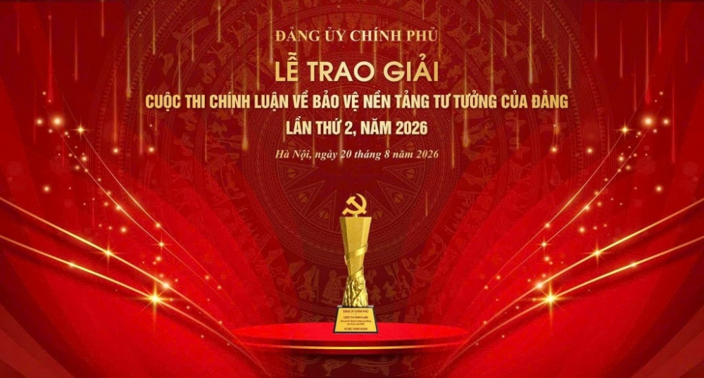 Lễ trao Giải Cuộc thi chính luận về bảo vệ nền tảng tư tưởng của Đảng trong Đảng bộ Chính phủ