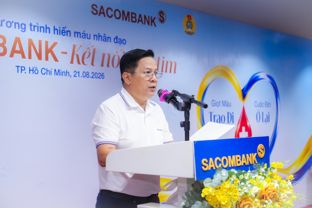 Ông Đào Nguyên Vũ - Chủ tịch Công đoàn Ngân hàng Sacombank