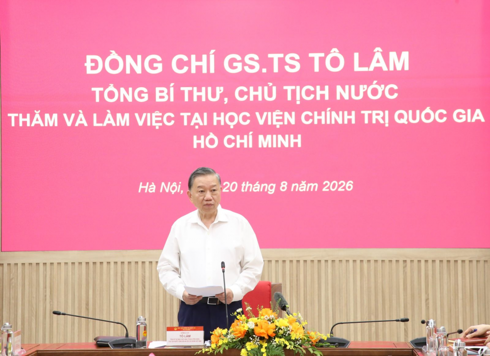 Đồng chí Tổng Bí thư, Chủ tịch nước Tô Lâm phát biểu chỉ đạo.