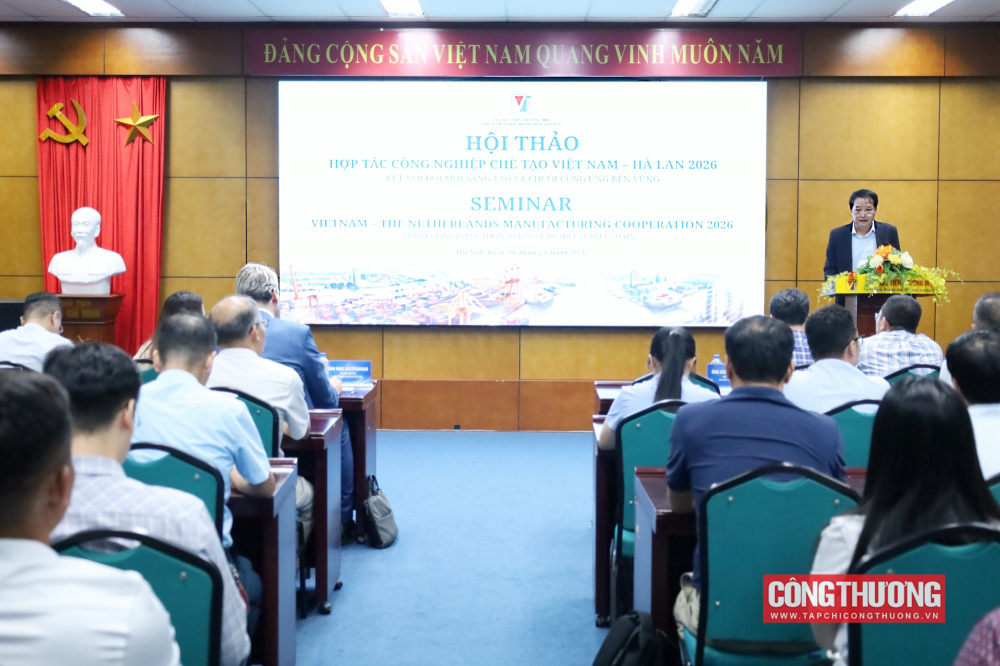 Hội thảo Hợp tác công nghiệp chế tạo Việt Nam - Hà Lan diễn ra chiều ngày 06/08/2026 tại Hà Nội