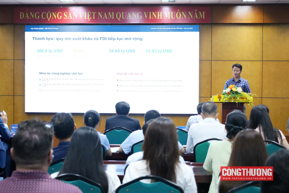 Hội thảo Hợp tác công nghiệp chế tạo Việt Nam - Hà Lan diễn ra chiều ngày 06/08/2026 tại Hà Nội