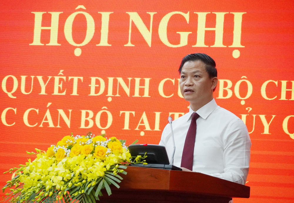 Tân Bí thư Tỉnh ủy Vương Quốc Tuấn phát biểu nhận nhiệm vụ