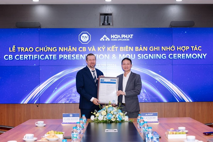 Điện máy gia dụng Hòa Phát đạt chứng nhận CB của TÜV SÜD cho bếp từ, hướng tới xuất khẩu