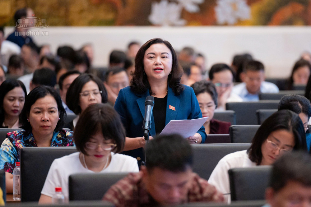 Ủy viên là ĐBQH hoạt động chuyên trách tại Ủy ban Văn hóa và Xã hội Đặng Bích Ngọc phát biểu