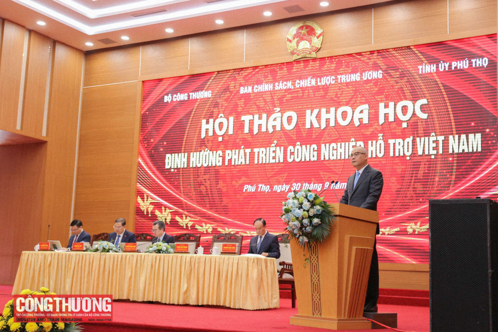 Ngày 30/9/2026, tại Trung tâm Hội nghị tỉnh Phú Thọ, Ban Chính sách, chiến lược Trung ương phối hợp với Bộ Công Thương và Tỉnh ủy Phú Thọ tổ chức Hội thảo khoa học quốc gia “Định hướng phát triển công nghiệp hỗ trợ Việt Nam”.