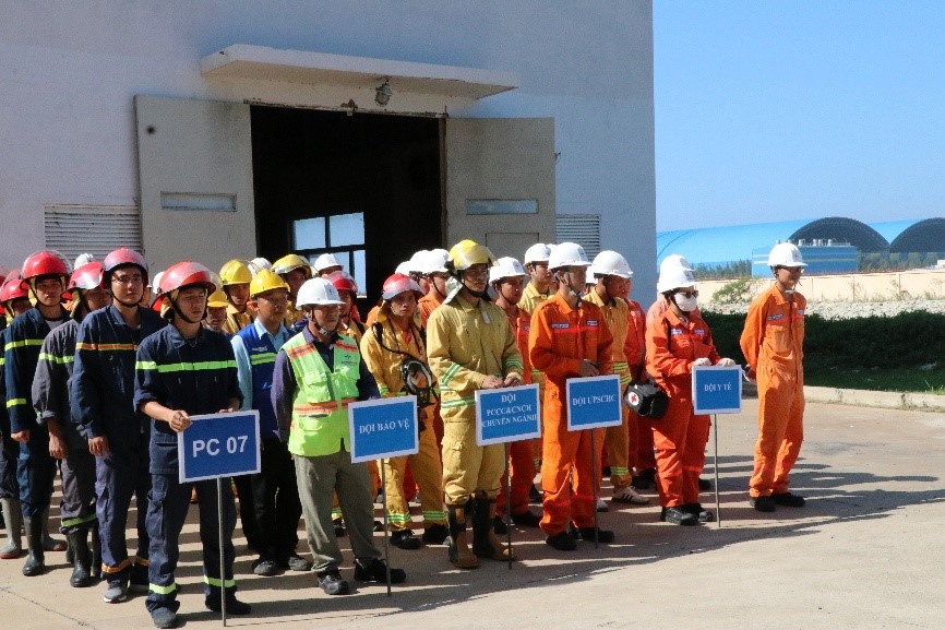Các lực lượng tham gia thực tập phương án diễn tập