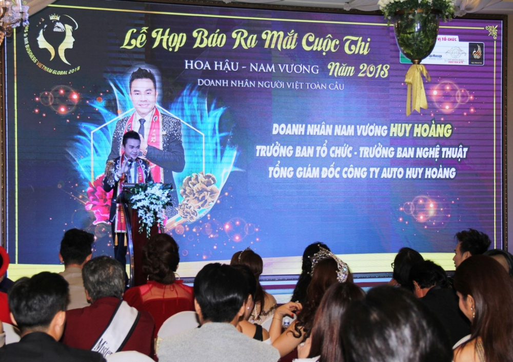 Nam vương Thái Bình Dương 2018 – Trương Huy Hoàng, Trưởng Ban tổ chức thông tin về cuộc thi tại buổi họp báo