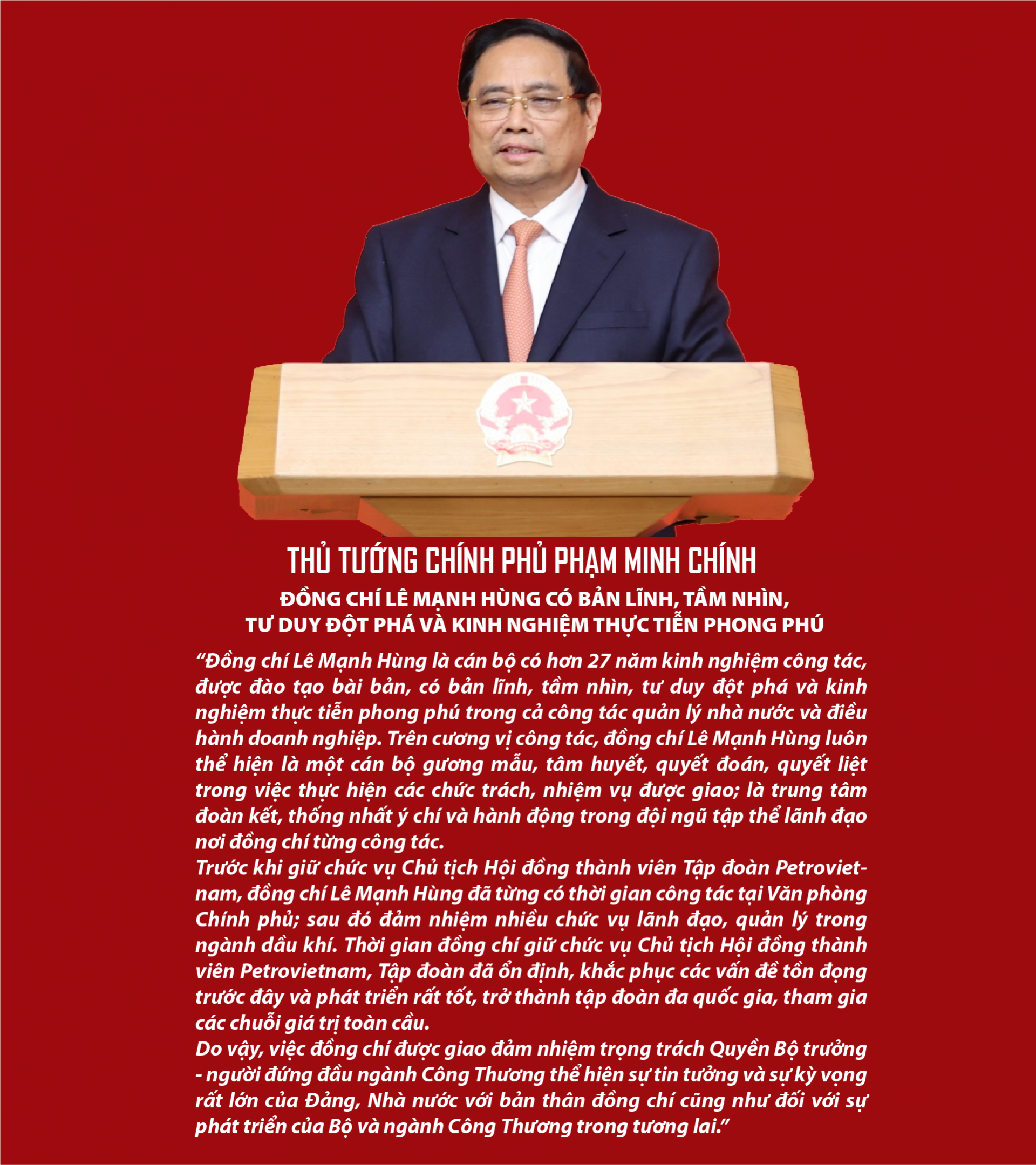 Đồng chí Lê Mạnh Hùng - Quyền Bộ trưởng Bộ Công Thương: Thống nhất ý chí hành động, quyết tâm xây dựng ngành Công Thương vững mạnh 