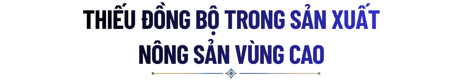Title 1 Thiếu đồng bộ trong sản xuất nông sản vùng cao