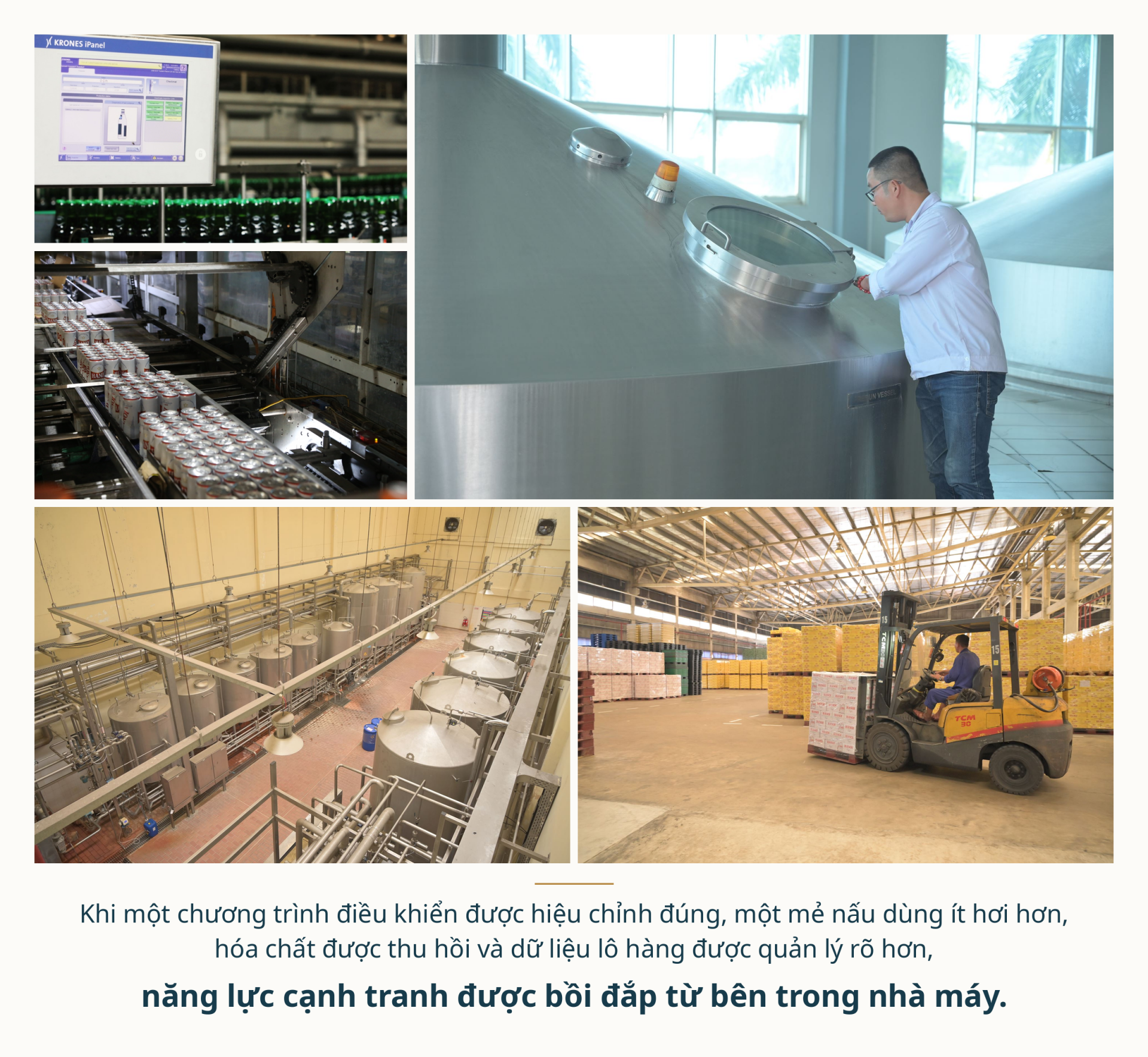 Từ chủ động viết lại chương trình điều khiển máy thanh trùng đến tối ưu hơi nóng, thu hồi hóa chất và cải tiến quản lý kho, những sáng kiến tại Nhà máy Bia Hà Nội - Mê Linh cho thấy giá trị của đổi mới sáng tạo trong sản xuất. Năng lực của đội ngũ kỹ thuật, người lao động được chuyển hóa thành những giải pháp cụ thể để kiểm soát chất lượng, tiết kiệm tài nguyên và nâng cao hiệu quả vận hành.