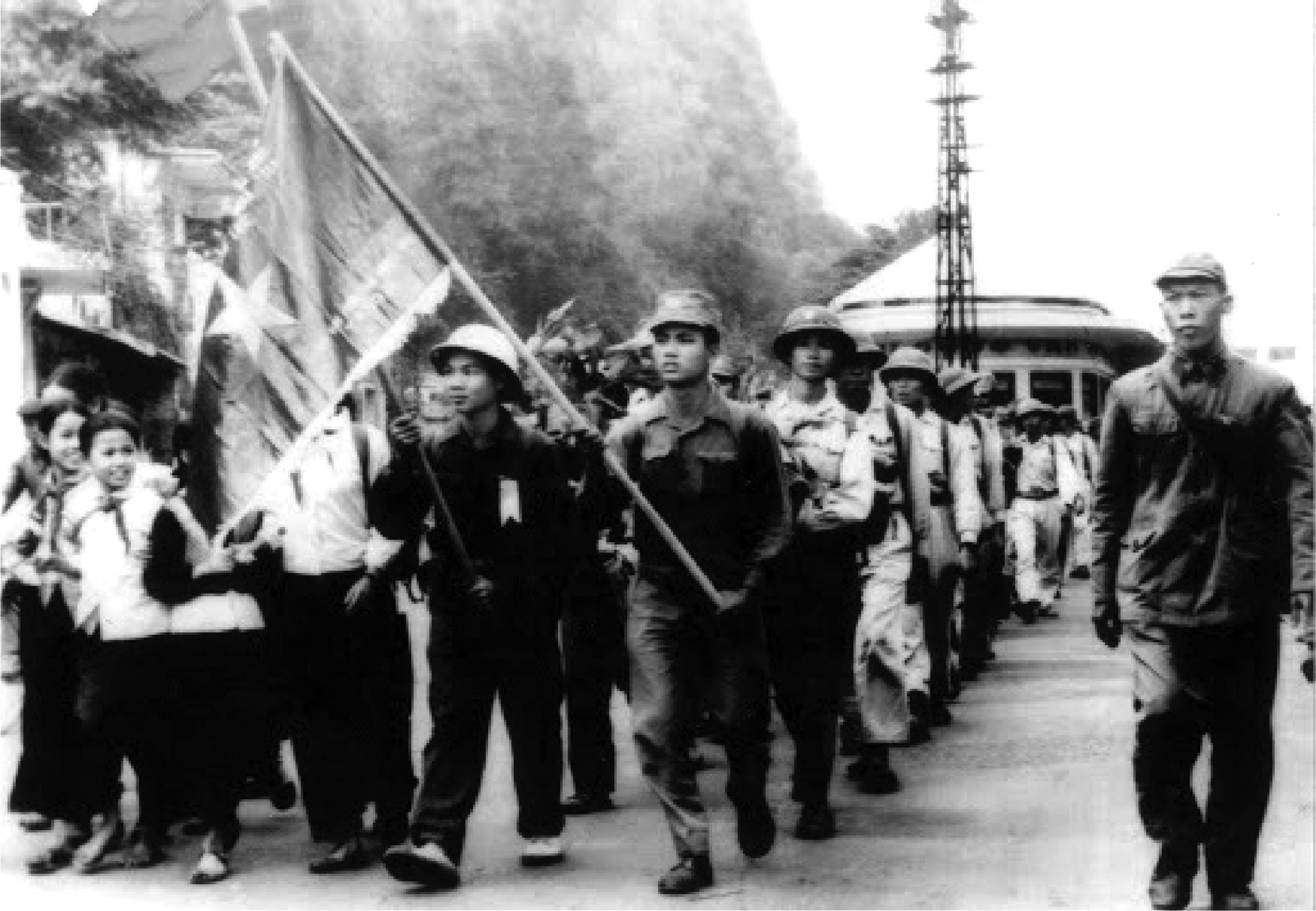 Binh đoàn Than làm lễ xuất quân vào chiến trường miền Nam, năm 1967. (Ảnh: TTXVN)