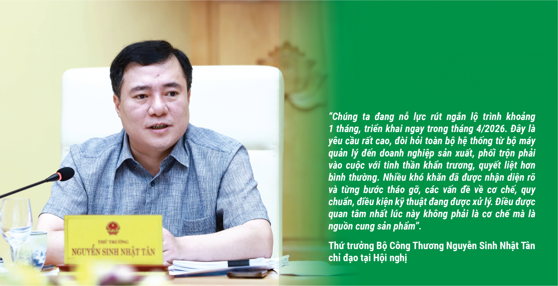 Thứ trưởng Bộ Công Thương Nguyễn Sinh Nhật Tân