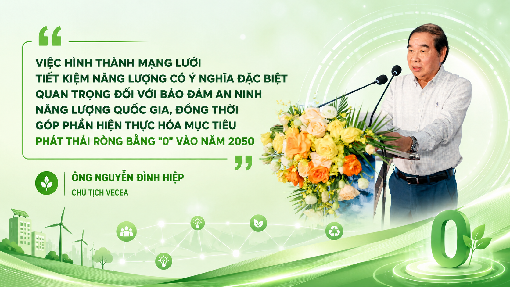 ông Nguyễn Đình Hiệp - Chủ tịch Hội Khoa học và Công nghệ sử dụng năng lượng tiết kiệm và hiệu quả Việt Nam (VECEA)