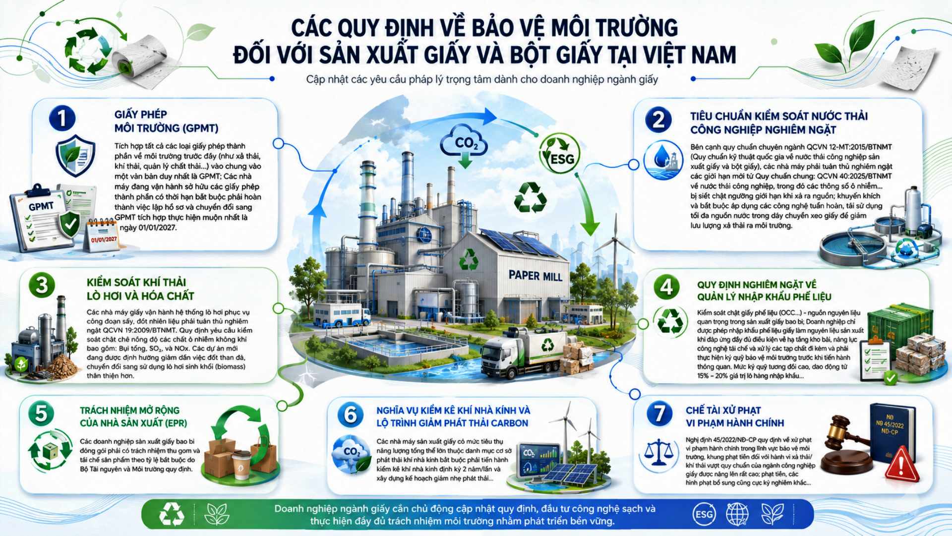 các quy định về môi trường đối với ngành Giấy