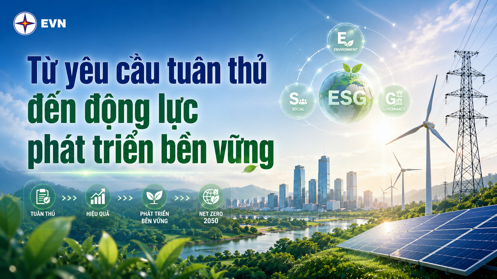 Quản trị môi trường hiện đại: EVN chuyển từ tuân thủ sang kiến tạo giá trị xanh