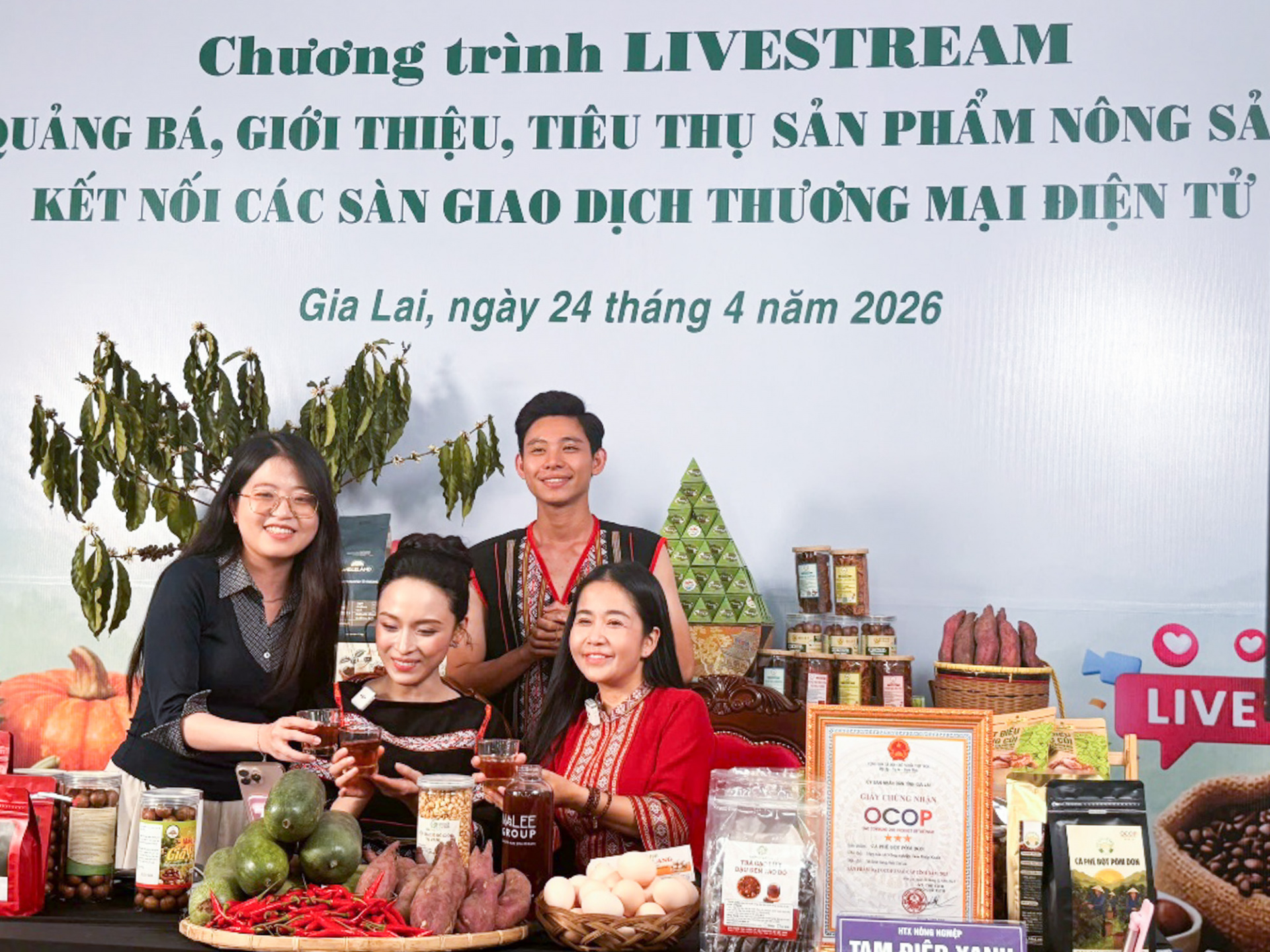 Chương trình livestream quảng bá, giới thiệu, tiêu thụ sản phẩm nông sản, kết nối các sàn giao dịch thương mại điện tử