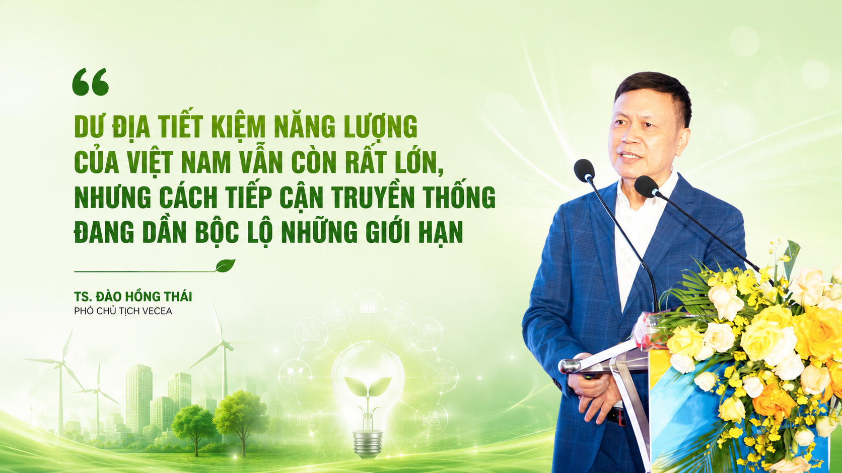 TS. Đào Hồng Thái - Phó Chủ tịch Hội Khoa học và Công nghệ Sử dụng năng lượng tiết kiệm và hiệu quả Việt Nam (VECEA)