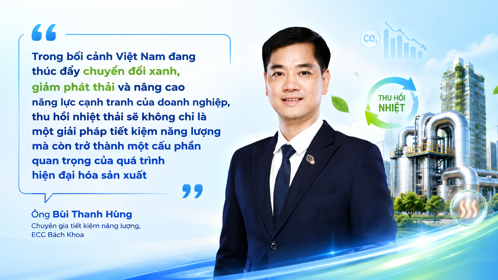 ThS. Bùi Thanh Hùng - Chuyên gia Tiết kiệm năng lượng Công ty CP Tiết kiệm năng lượng Bách khoa (ECC Bách Khoa)