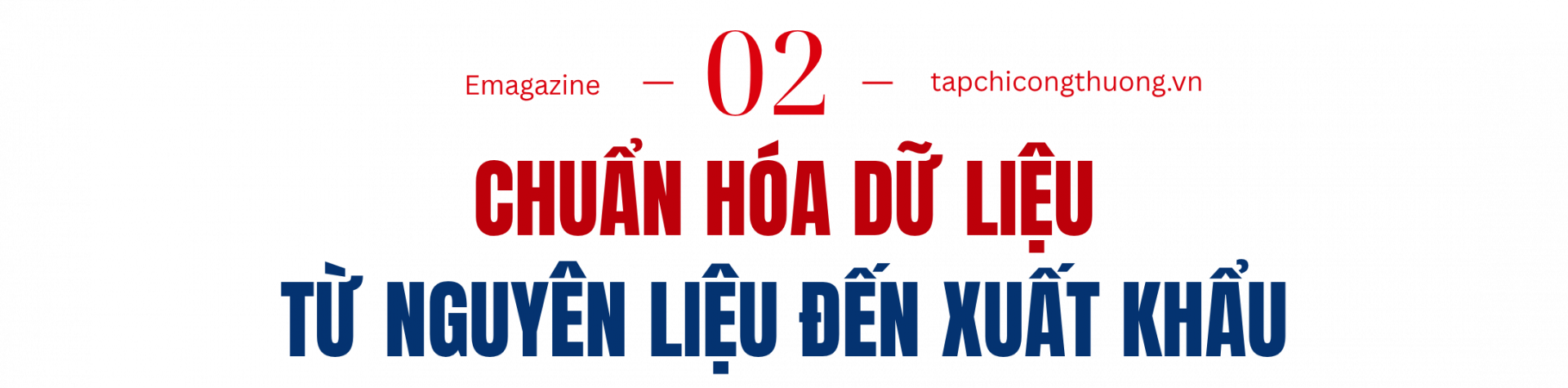 Chuẩn hóa dữ liệu từ nguyên liệu đến xuất khẩu
