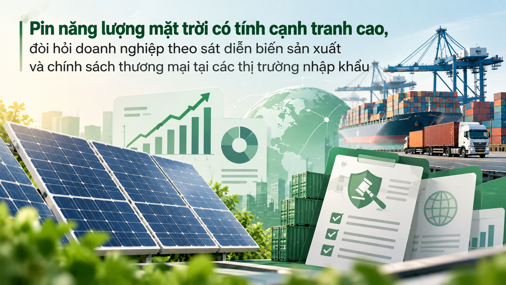 [eMagazine] Gia tăng áp lực phòng vệ thương mại với pin năng lượng mặt trời xuất khẩu