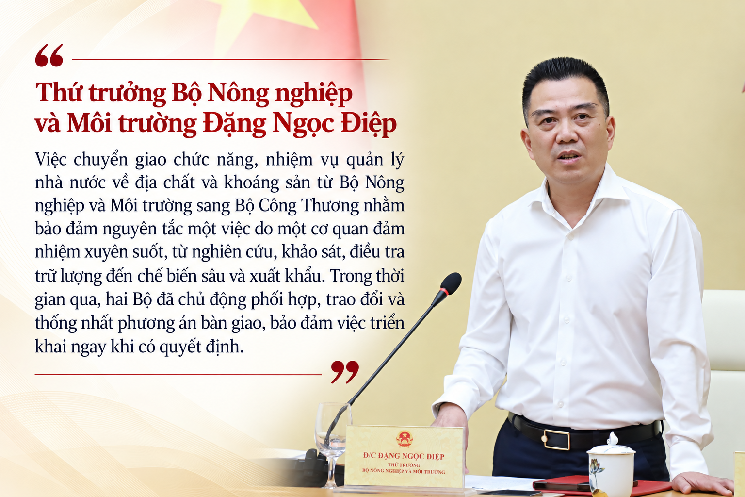 Thứ trưởng Bộ Nông nghiệp và Môi trường