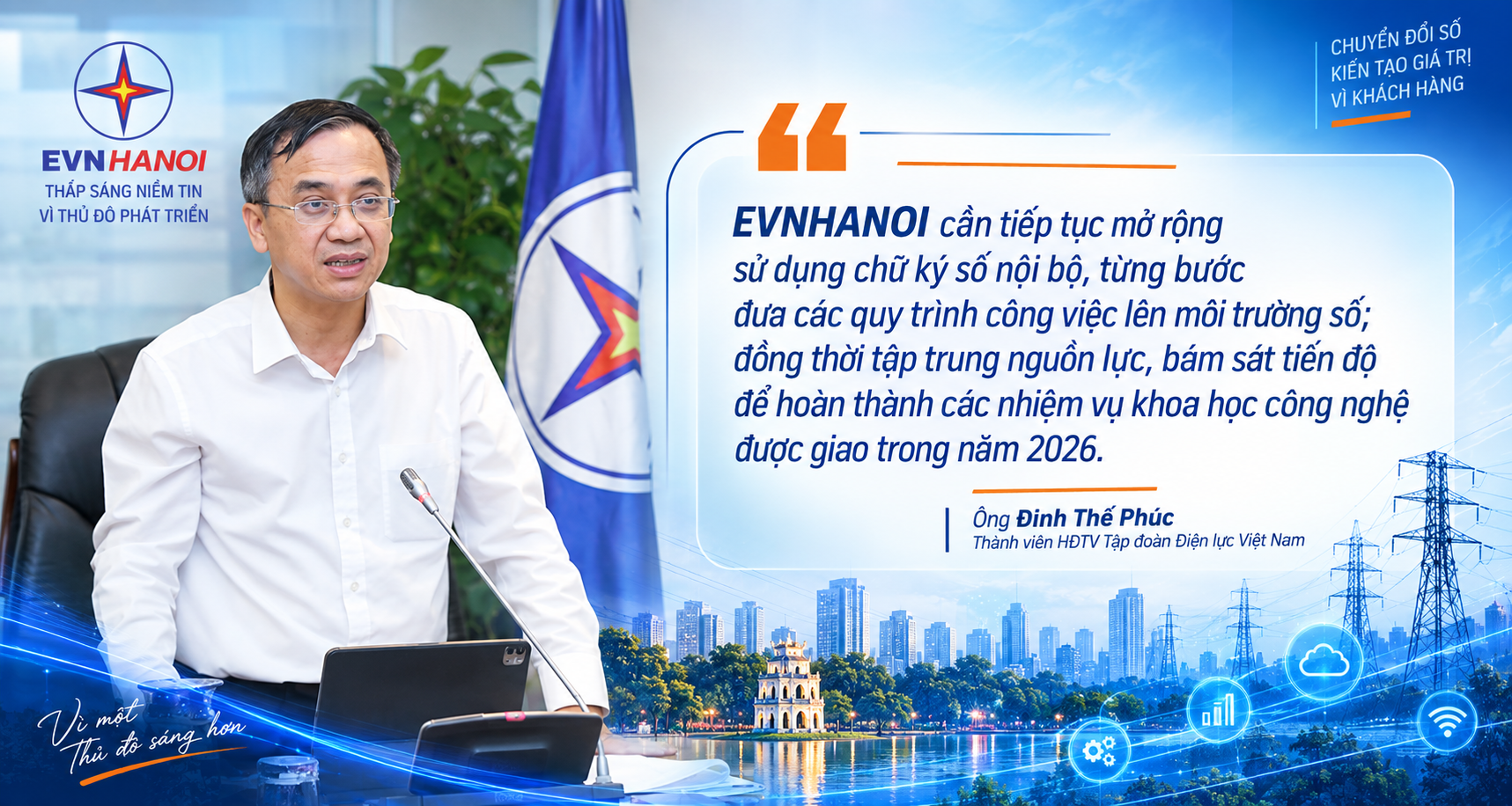 EVNHANOI đưa Nghị quyết 57 vào từng khâu vận hành lưới điện Thủ đô